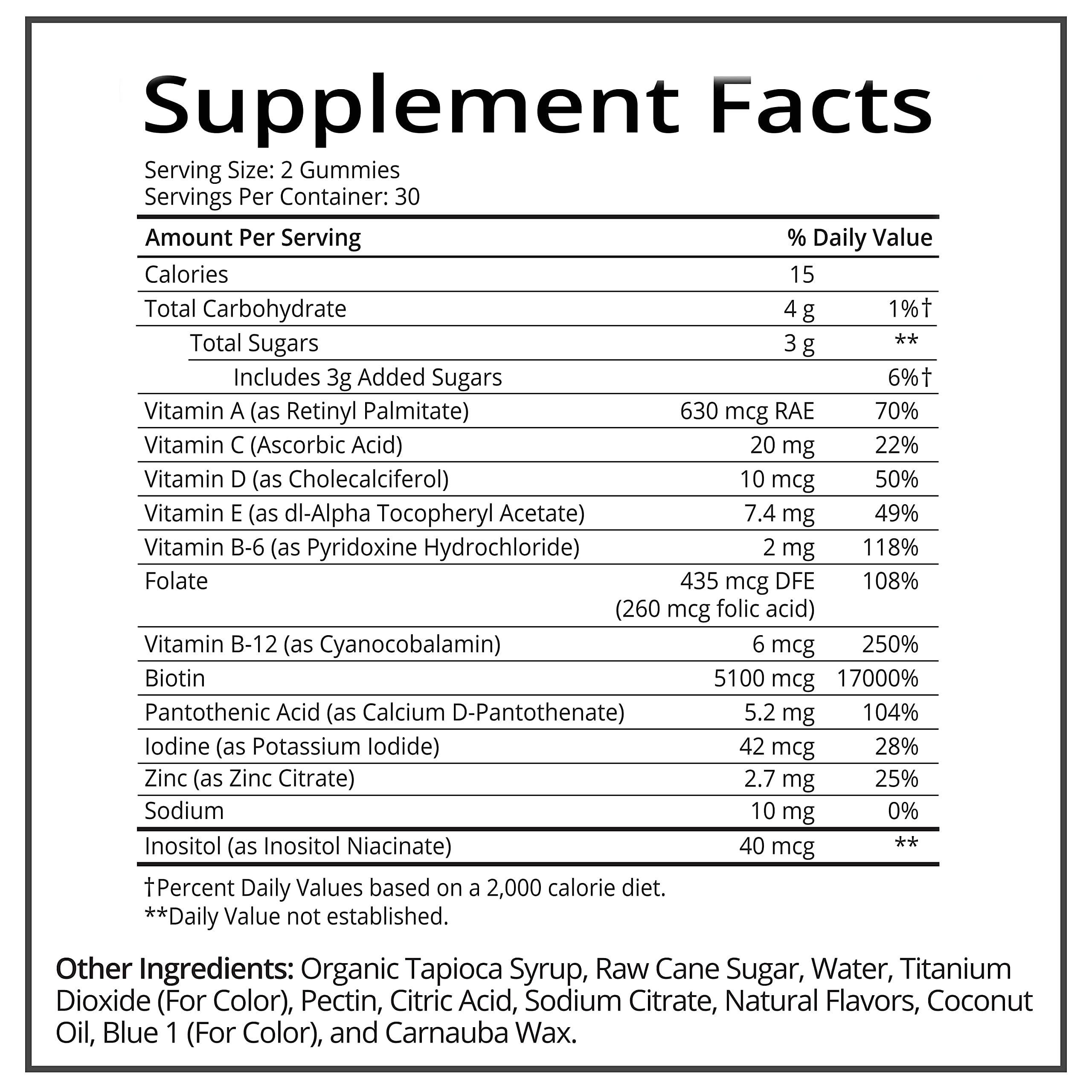 SugarBearHair Vitamins, Vegan Gummy Hair Vitamins with Biotin, Vitamin