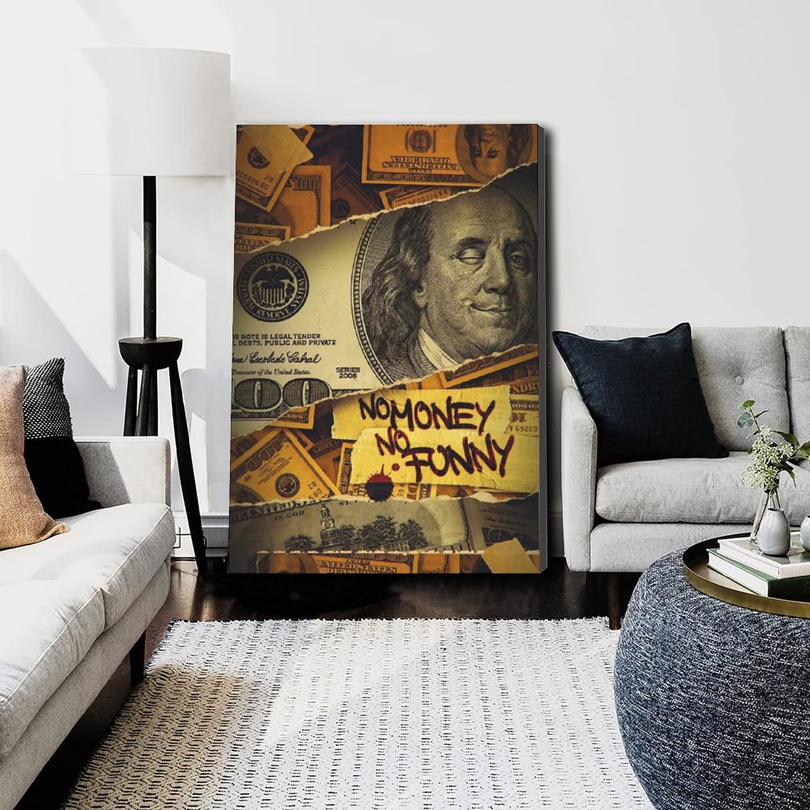 SQOR No Money is Not Happy Poster Canvas Art Poster and Wall Art Picture  Print Modern Family Bedroom Decor Posters 24×36inch(60×90cm) : Amazon.ca:  Home