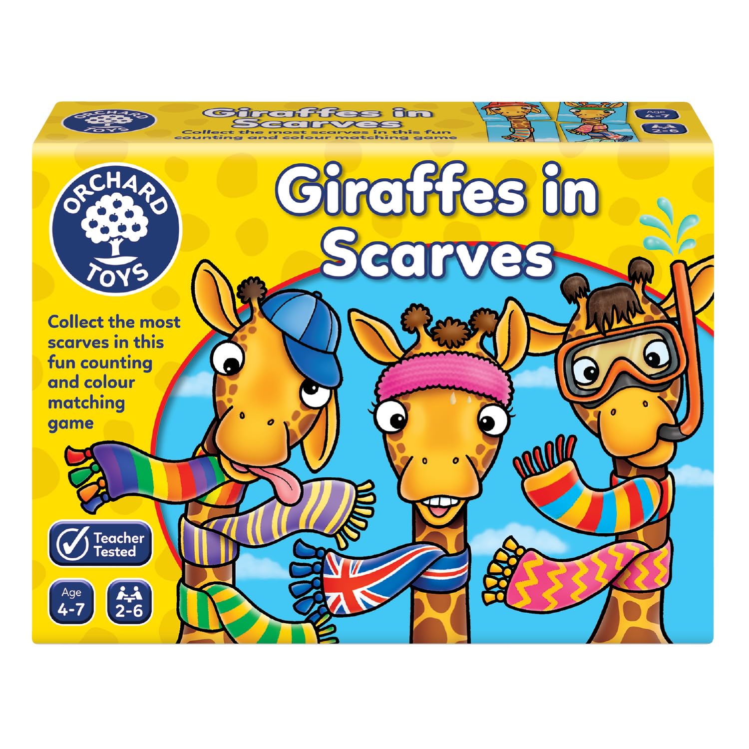Orchard Toys Giraffes in Scarves Game, Fun Counting and Colour Educational Toys and Games, Educational Games for Kids Age 4-7 years.