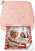 HP Sprocket — Impressora fotográfica instantânea portátil de 5 x 7,6 cm (blush) impressa imagens em papel Zink com suporte adesivo a partir do seu dispositivo iOS e Android.