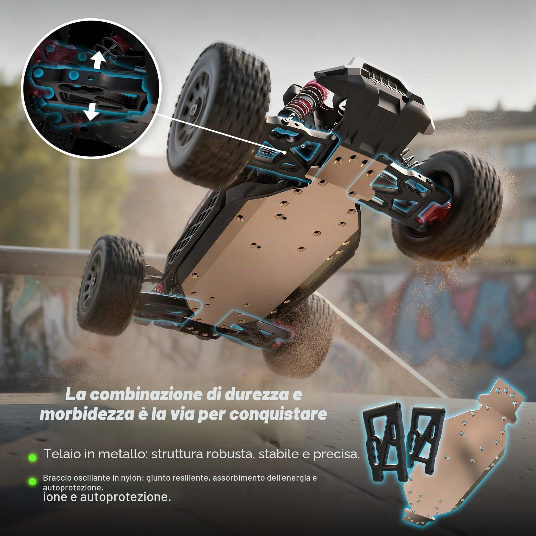 Hosim Brushless RC Buggy per adulti e bambini 60 km/h, 1/14 elettrico ad alta velocità per tutti i terreni, camion Hobby RC 4x4 Off Road RC auto, veicolo RC impermeabile per neve/sabbia/spiaggia età 8