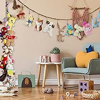 Vista 7 de Organizador de exhibición de cadena de juguetes de peluche, organizador de juguetes fuerte, cadena de almacenamiento, soporte de juguetes de peluche