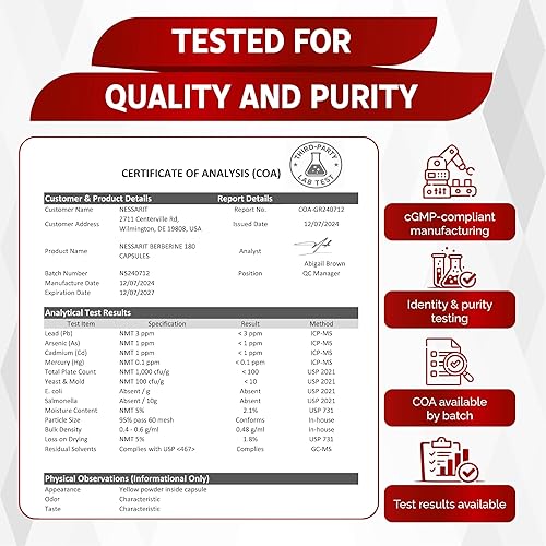 Miniatura 8 de Berberina, canela, cúrcuma, melón amargo y gimnasia, ayuda a la salud cardíaca y metabólica - 180 cápsulas