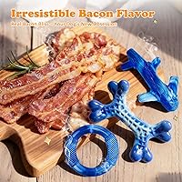 Vista 3 de Furdog Juguetes indestructibles para perros masticadores agresivos, paquete de 3, juguetes resistentes para perros grandes, juguetes masticables