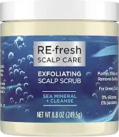 RE-fresh Esfoliante para o couro cabeludo – Esfoliante para o couro cabeludo – Mineral marinho + Cleanse (250 ml)