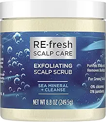 RE-fresh Esfoliante para o couro cabeludo – Esfoliante para o couro cabeludo – Mineral marinho + Cleanse (250 ml)