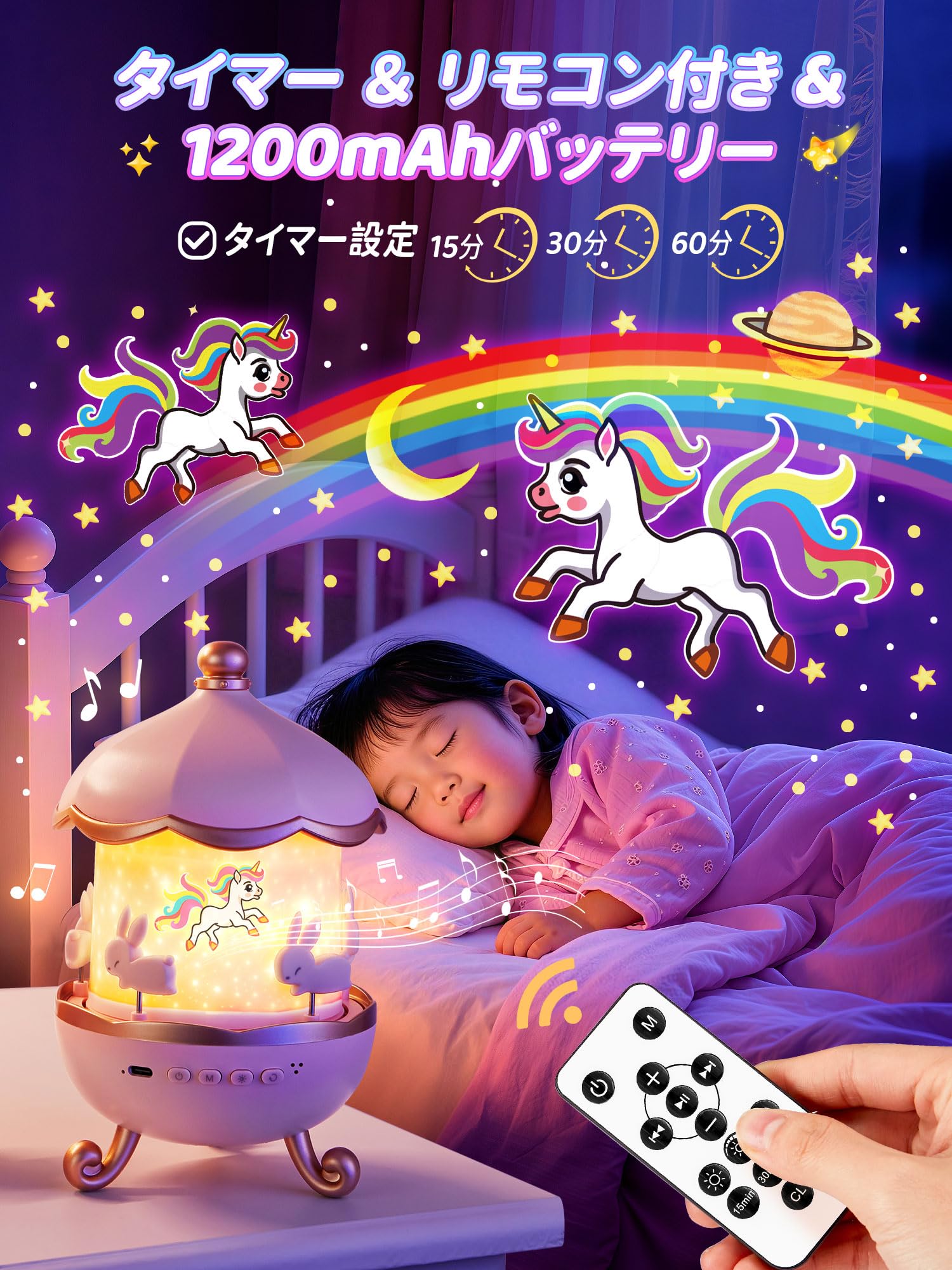プラネタリウム　リモコン付き　13枚 Amazon.co.jp: kufire プラネタリウム 家庭用 15枚のスライド、 3-15歳