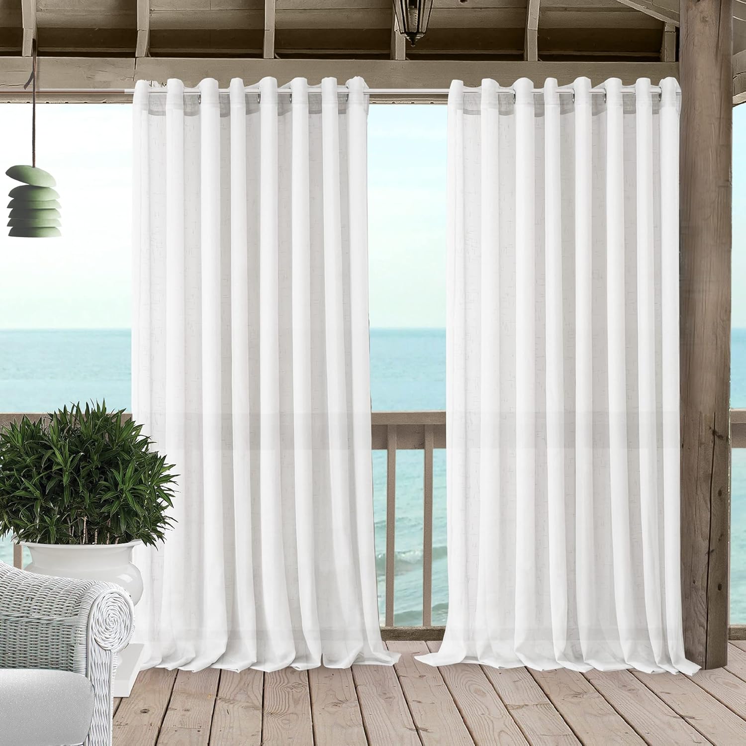 Elrene Home Fashions Carmen Sheer ExtraWide Indoor/Outdoor