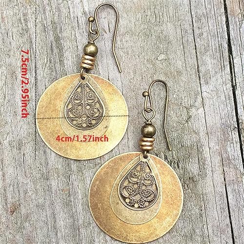 Miniatura 5 de Bokeley Bohemia National Wind Restoring Ancient Ways - Aretes de girasol para mujer, A-Oro