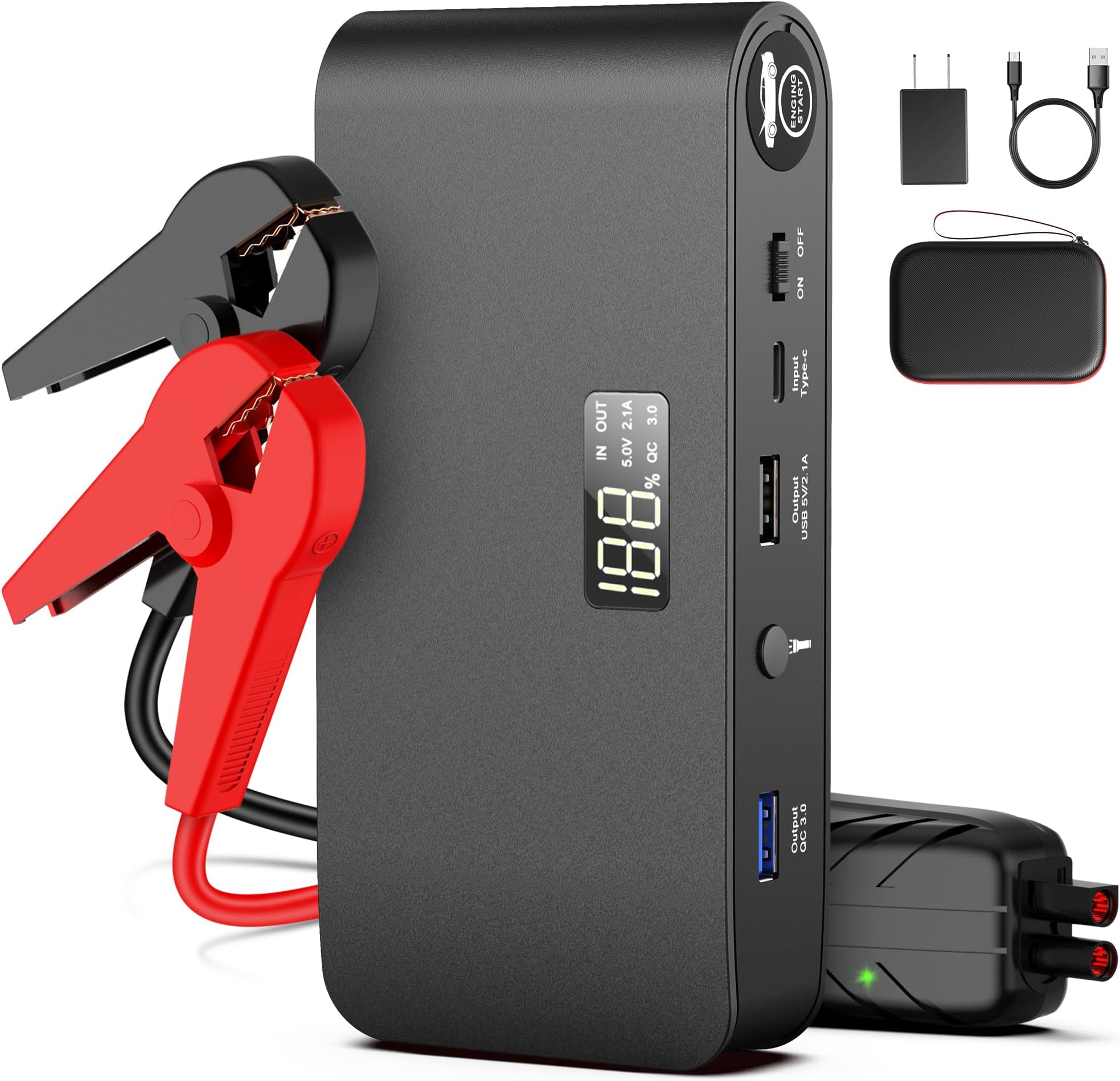 EcoNour CS10 Jump Starter 1000A Car Battery Jumper Starter Portable, 12V Car