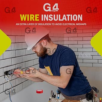 G4GADGET 6 Rolls PVC Electrical Insulation Tape, 2.7m x 18mm, Multi-Colour Pack - Waterproof, UV-Resistant