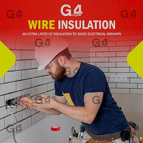 G4GADGET 6 Rolls PVC Electrical Insulation Tape, 2.7m x 18mm, Multi-Colour Pack - Waterproof, UV-Resistant