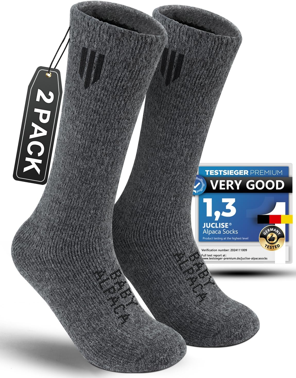 Alpaca Wool Heavyweight Thermal Boot Socks Hunting Hiking Working Thick Cold Weather Cushioned