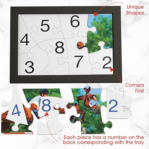 Miniatura 2 de Keeping Busy Rompecabezas de piezas grandes para personas mayores  Juego 3 en 1  Rompecabezas numerado de 8 piezas para pacientes con demencia,