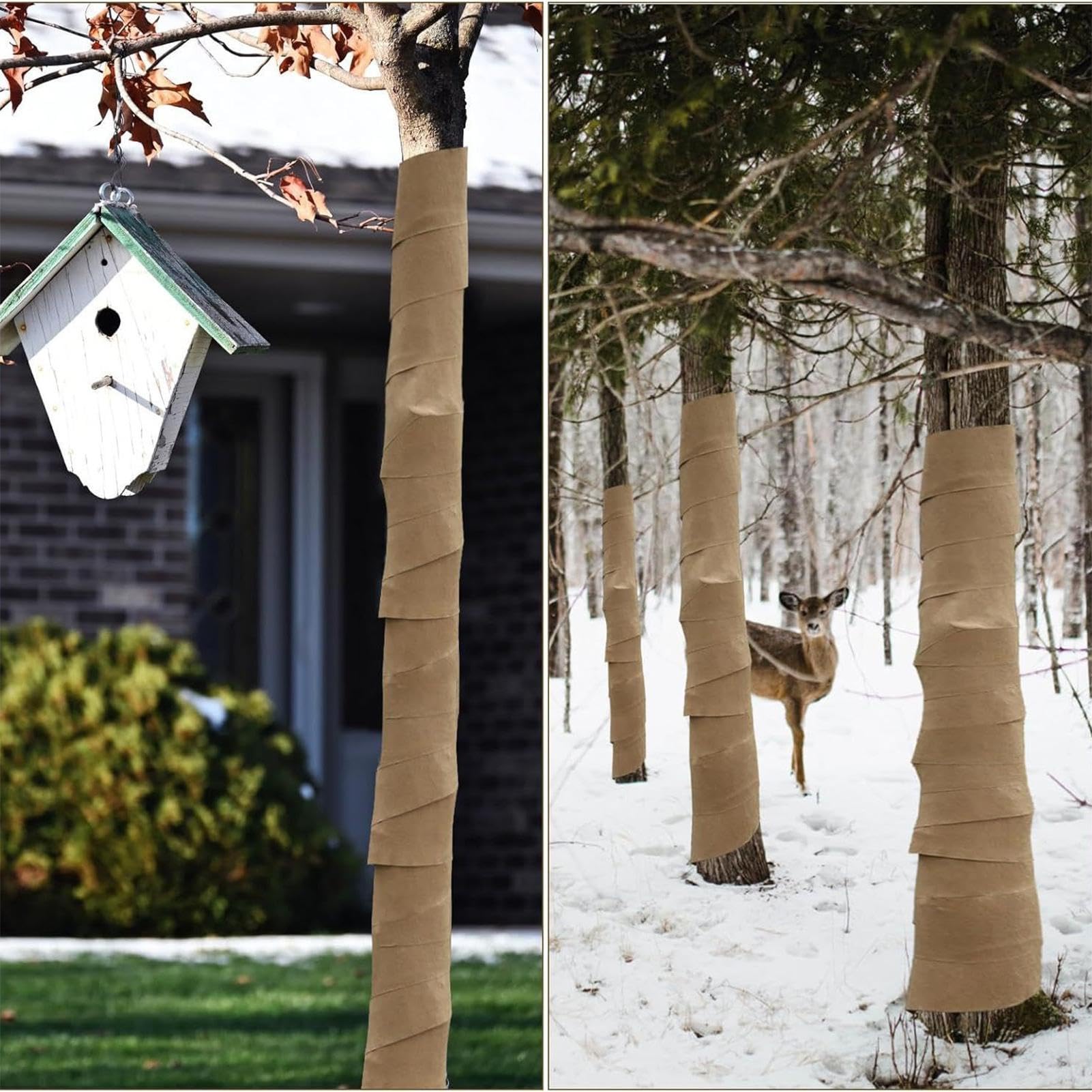 Bandage de réparation d'écorce d'arbre, réutilisable pour protéger l'écorce, les arbustes, les écorces et les - Protection contre le gel, le soleil et les cerfs - Garde les au