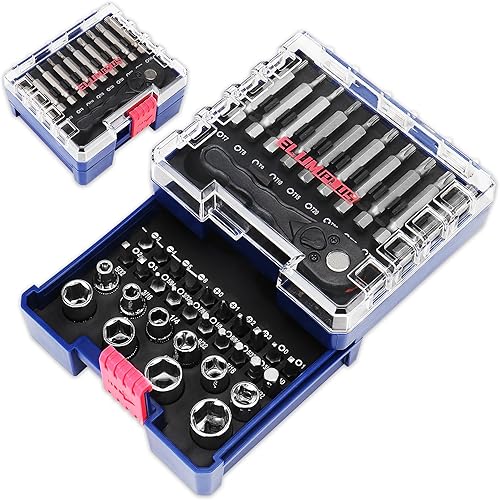 Juego de 102 puntas de destornillador, juego de puntas Torx de 14 de pulgada, juego de destornilladores de punta magnética que incluye soporte para