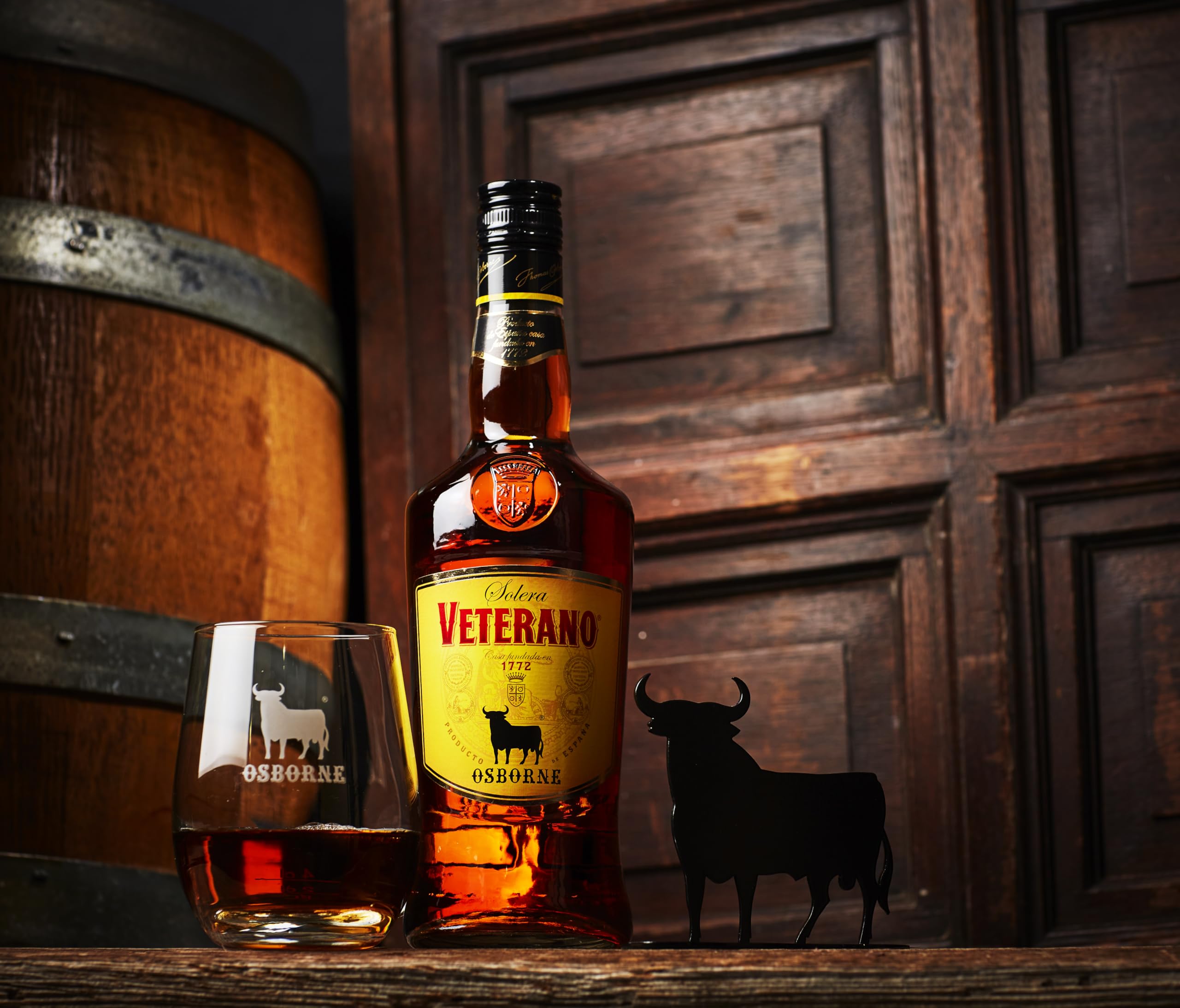 Osborne Veterano – Hochwertige Spirituose aus Spanien hergestellt nach dem Solera-Verfahren mit 30% vol. (1x 3,0l)