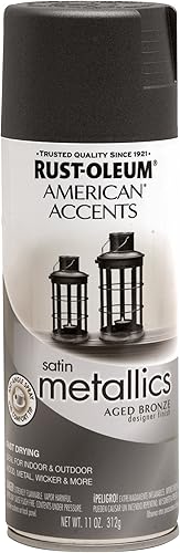 Rust-Oleum 202719 American Accents Topcoat Designer Pintura en aerosol metálica de diseño, lata de aerosol de 12 onzas, 11 onzas (paquete de 1), disponible en Yaxa Costa Rica