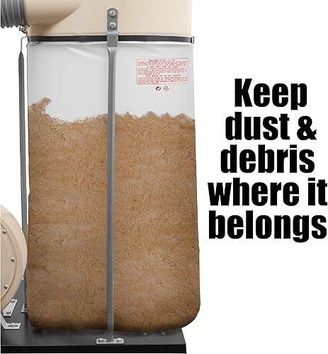 Miniatura 4 de Bolsa de repuesto para colector de polvo de plástico transparente, paquete de 5 unidades de 20 pulgadas de diámetro por 43 pulgadas de largo para