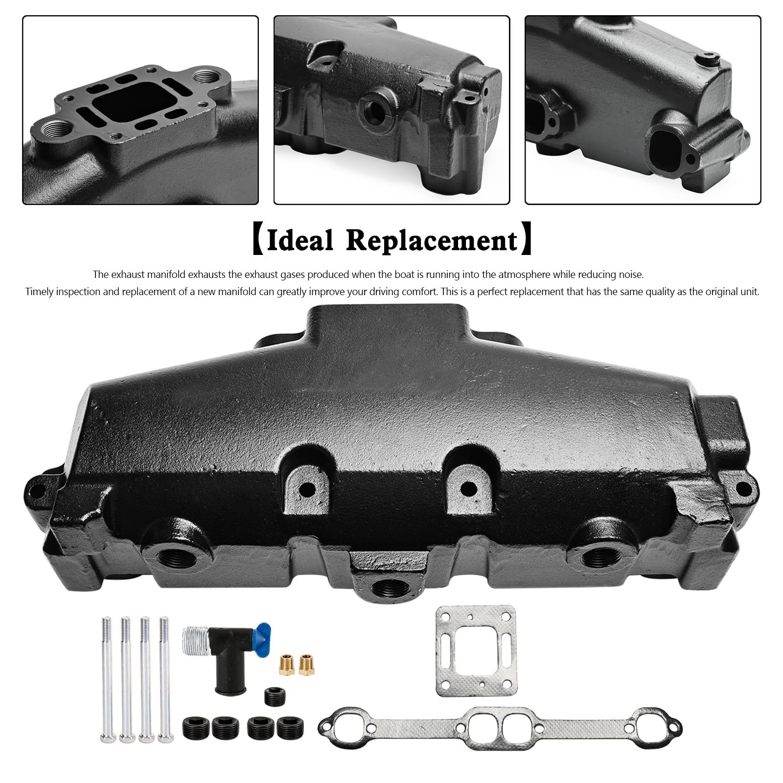Topteng Marine Exhaust Manifold 18-1953-2 87114 860246 1819532, 9-40507 passend für MCM/MIE GM V8