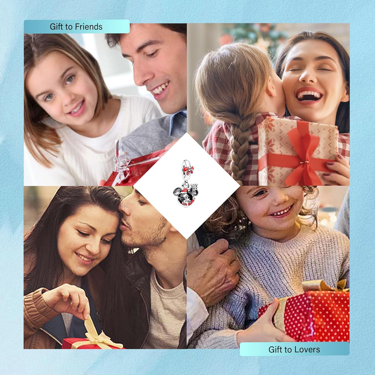 Cartoon Mouse Charms 925 Sterling Silver Dangle Beads for Bracelets and Necklaces Jewelry for Women - Image 6