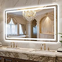 LED Bathroom Mirror, 30"x55" Bathroom Vanity Mirror with Lights for Wall, Smart Anti-Fog, Stepless Dimmable with 3 Color Mode, Backlit + Front Lit, Memory Function, ETL Listed