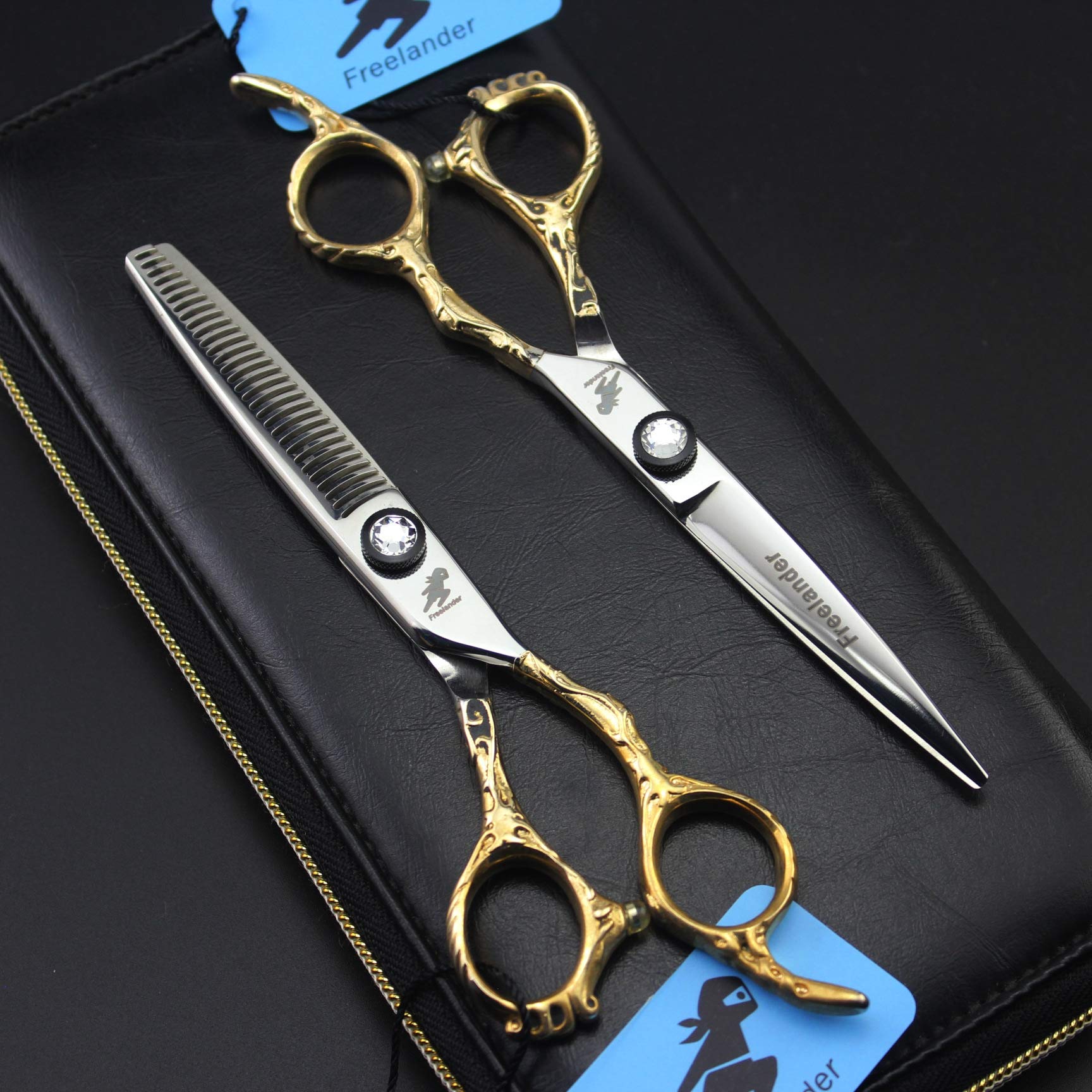 Mens Womens Friseur-Schere-Set, Edelstahl-Friseur-Schere, Licht und scharf, für Friseur, Verdünnung, Hausgebrauch, Salon (6,0 Zoll 17 cm)