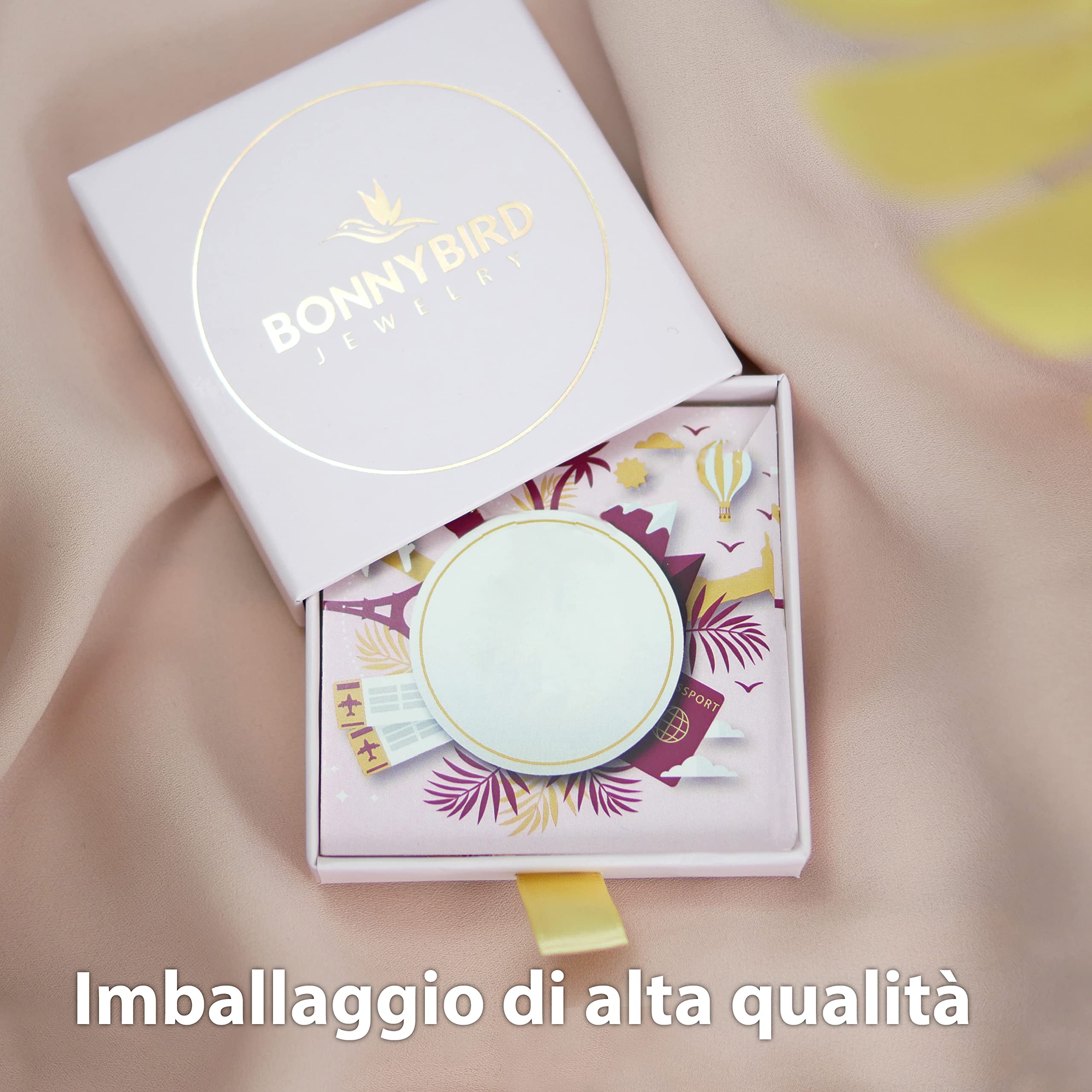 BONNYBIRD Collana Acciaio Chirurgico Donna Multifilo in Argento, Oro e Oro Rosa - 100% Impermeabile e Senza Nichel