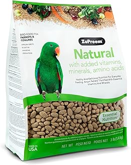 ZuPreem Natural for Medium to Large Birds (1.4 Kilograms, Multicolor), All Life Stages, Pellet