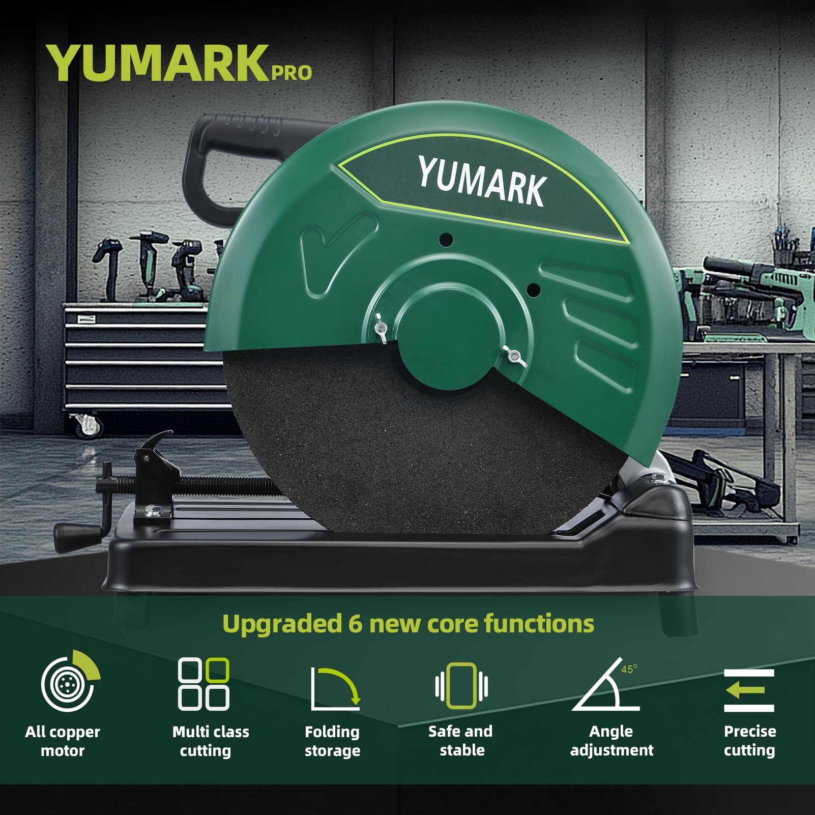 Yumark Abrasive Chop Saw - Metal Cutting Power -6