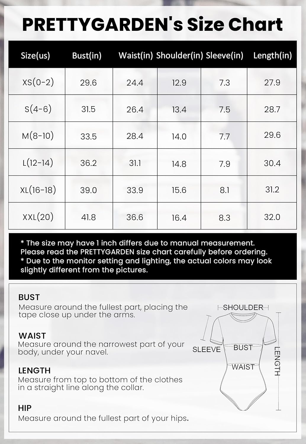 PRETTYGARDEN Body Suits for Womens Summer Tops 2026 Casual Short Sleeve Ribbed Fitted Basic Tee Shirts Spring Fashion Clothes - Image 6