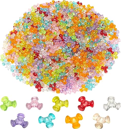 Miniatura 7 de 3000 cuentas de pony de 0.394 pulgadas (0.394 in), cuentas de plástico para hacer pulseras, cuentas surtidas multicolor para trenzar el cabello y