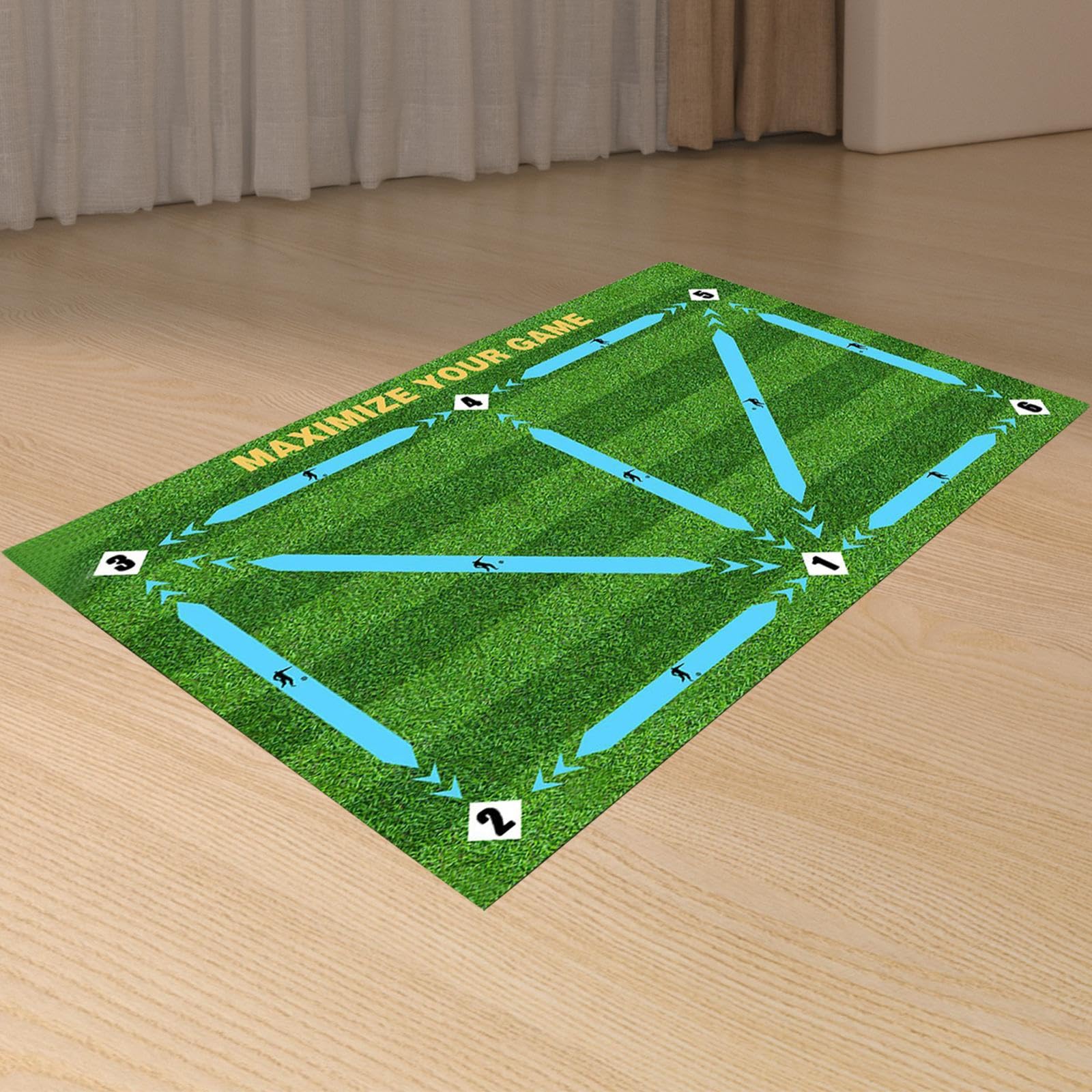 Tapis D'entraînement de Football, Moquette, Antidérapant et Facile à Transporter, Tapis D'entraînement de Dribble Pliable en Polyester pour en, 60 Cm X 90 Cm
