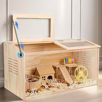 ALOHA ハムスター　32L Amazon.com : Wooden Hamster Cage,32