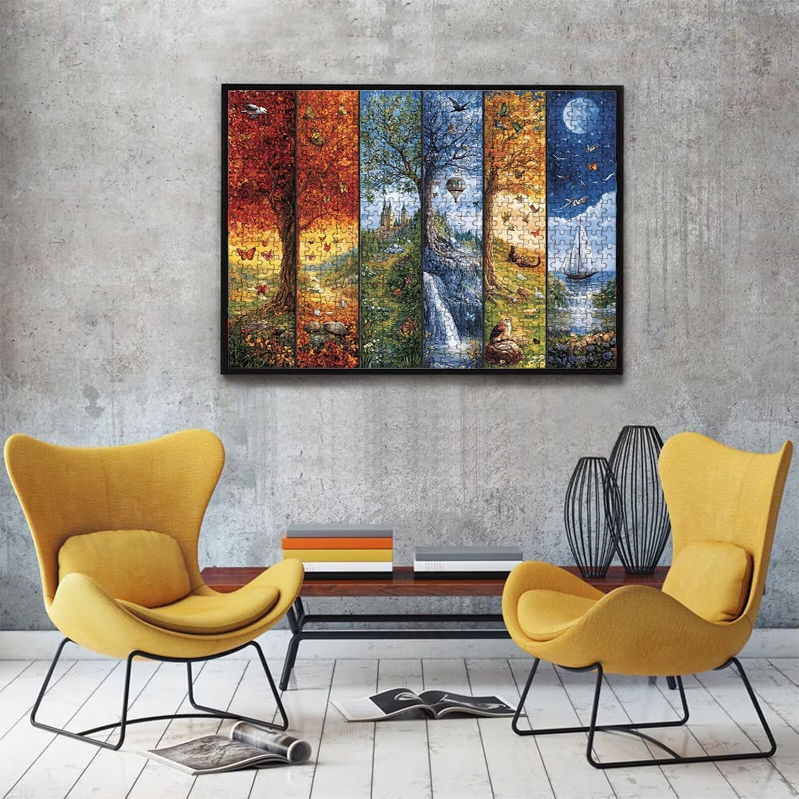 Puzzle 1000 elementów, abstrakcyjne drzewo (7), puzzle 1000 elementów dla dorosłych, klasyczne puzzle, trudne puzzle, drewniane puzzle do dekoracji bożonarodzeniowej, prezenty dla kobiet, dekoracja