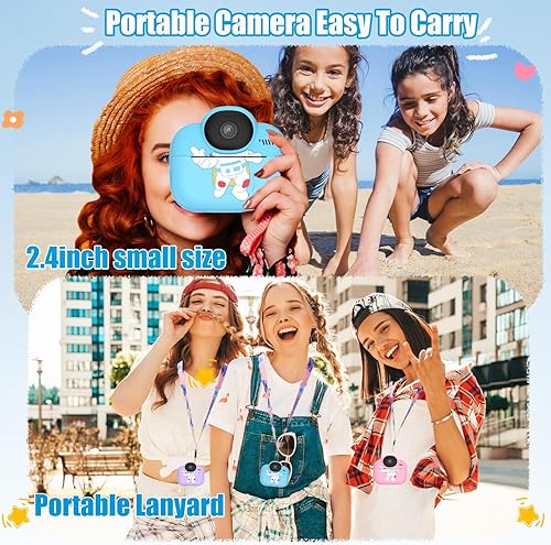 Miniatura 6 de Cámara para niños, cámara de impresión instantánea para niños, cámaras para niños pequeños, regalos de Navidad y cumpleaños para niñas y niños,