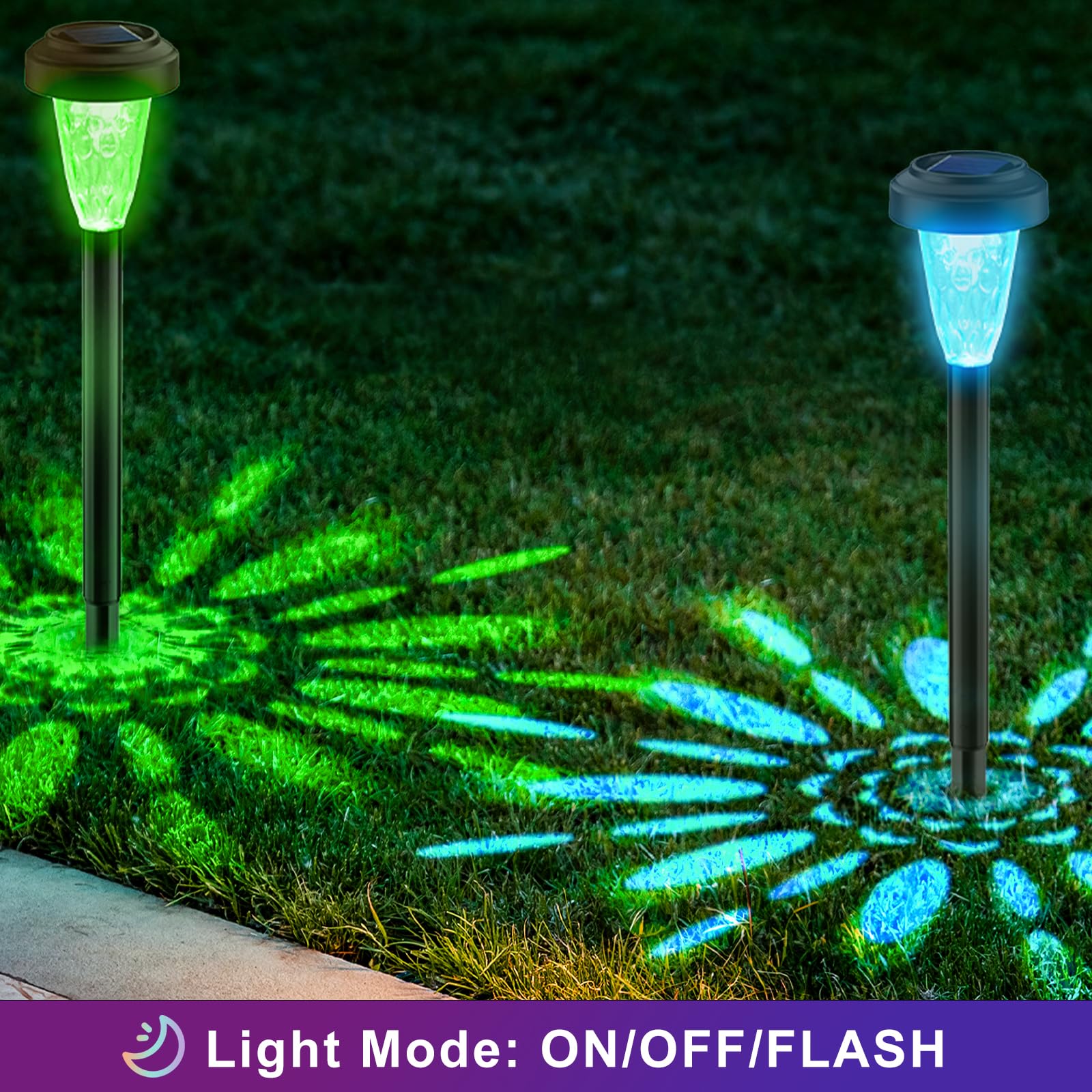 Produktbild von 8x Solar Gartenleuchten FIFlying - RGB LED Beleuchtung Mit IP65