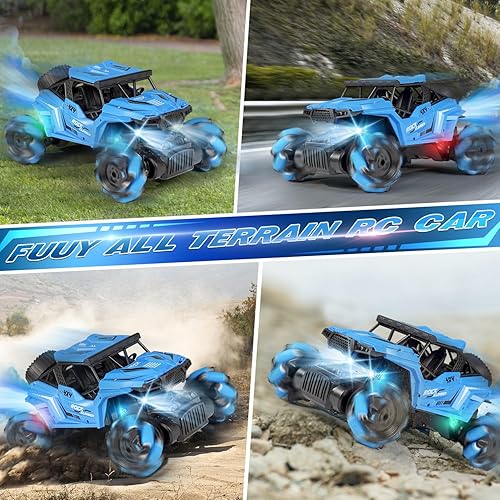 Miniatura 5 de Autos RC para niños, con detección de gestos, control remoto con pulverizador, giratorio de 360, auto de acrobacias a control remoto a la deriva con