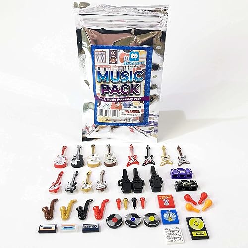 Miniatura 2 de Brick Loot Paquete de construcción de instrumentos musicales  38 accesorios de juguete para minifiguras  Compatible con otras marcas  Incluye
