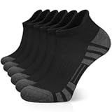 Ankle Athletic Running Socks Cushioned Breathable Low Cut Sports Tab Socks for Men and Women &lpar;6 Pairs&rpar;
