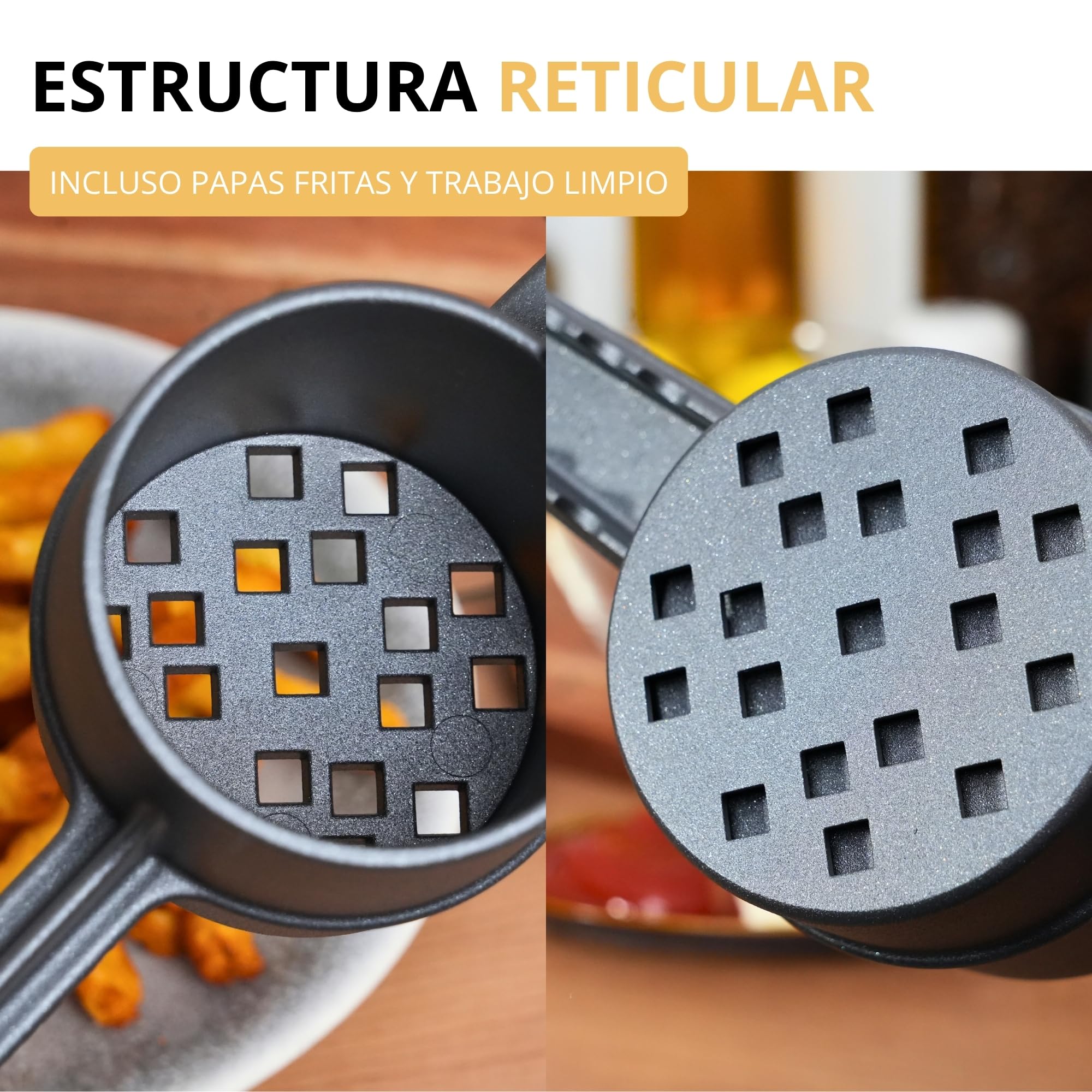 Westmark French Fries Press Black Edition, Prensa para churros, prensa para patatas con revestimiento especial antideslizante, Para patatas, churros y patatas fritas, Antracita, 41 cm