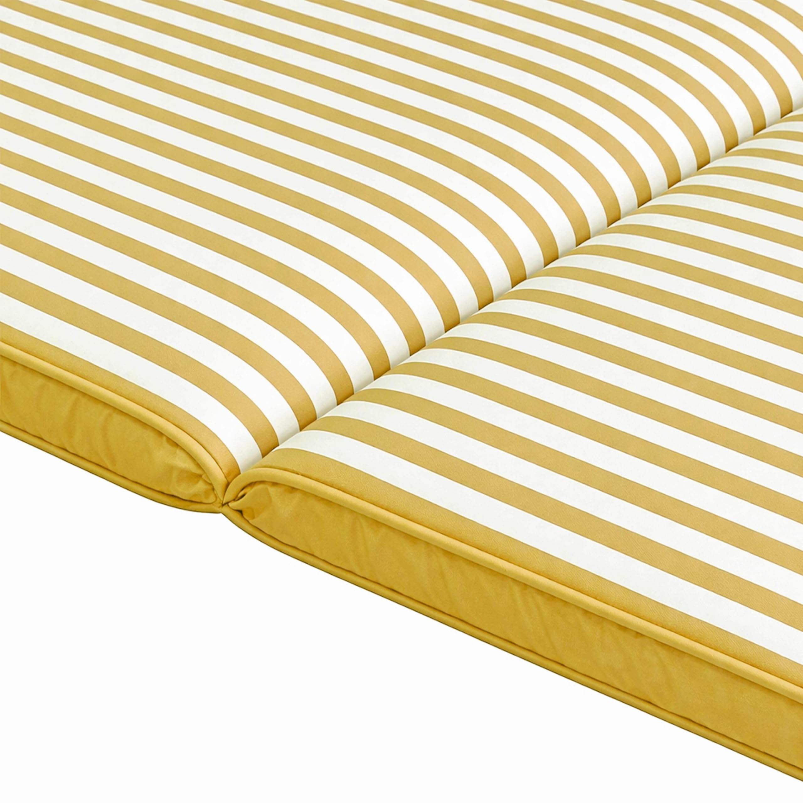 Oviala Lot de 2 Coussins pour Bain de Soleil 186 x 53 cm Polyester Jaune