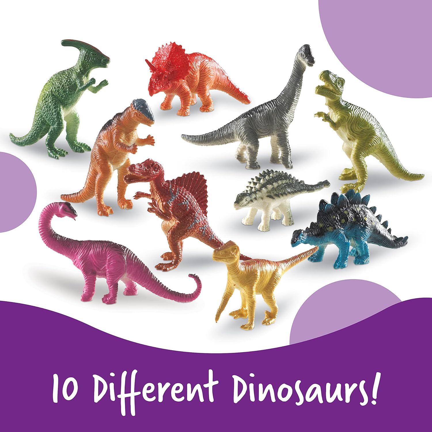 Colorful Dinosaur Figurine Set for Kids, 60 Pieces