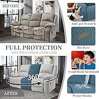 Vista 137 de Fundas 100% impermeables para sofá reclinable seccional, fundas para sofá reclinable en forma de L, funda para sofá seccional de esquina