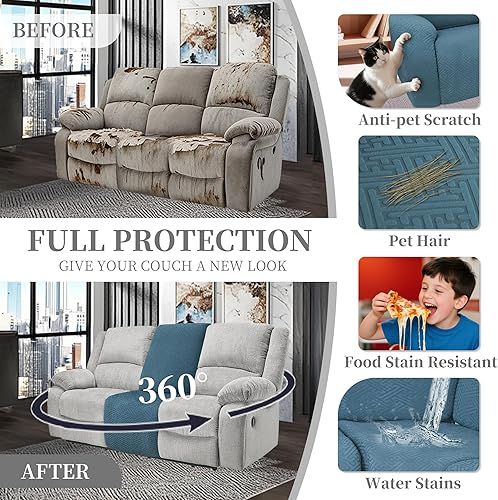 Miniatura 137 de Fundas 100% impermeables para sofá reclinable seccional, fundas para sofá reclinable en forma de L, funda para sofá seccional de esquina en forma de
