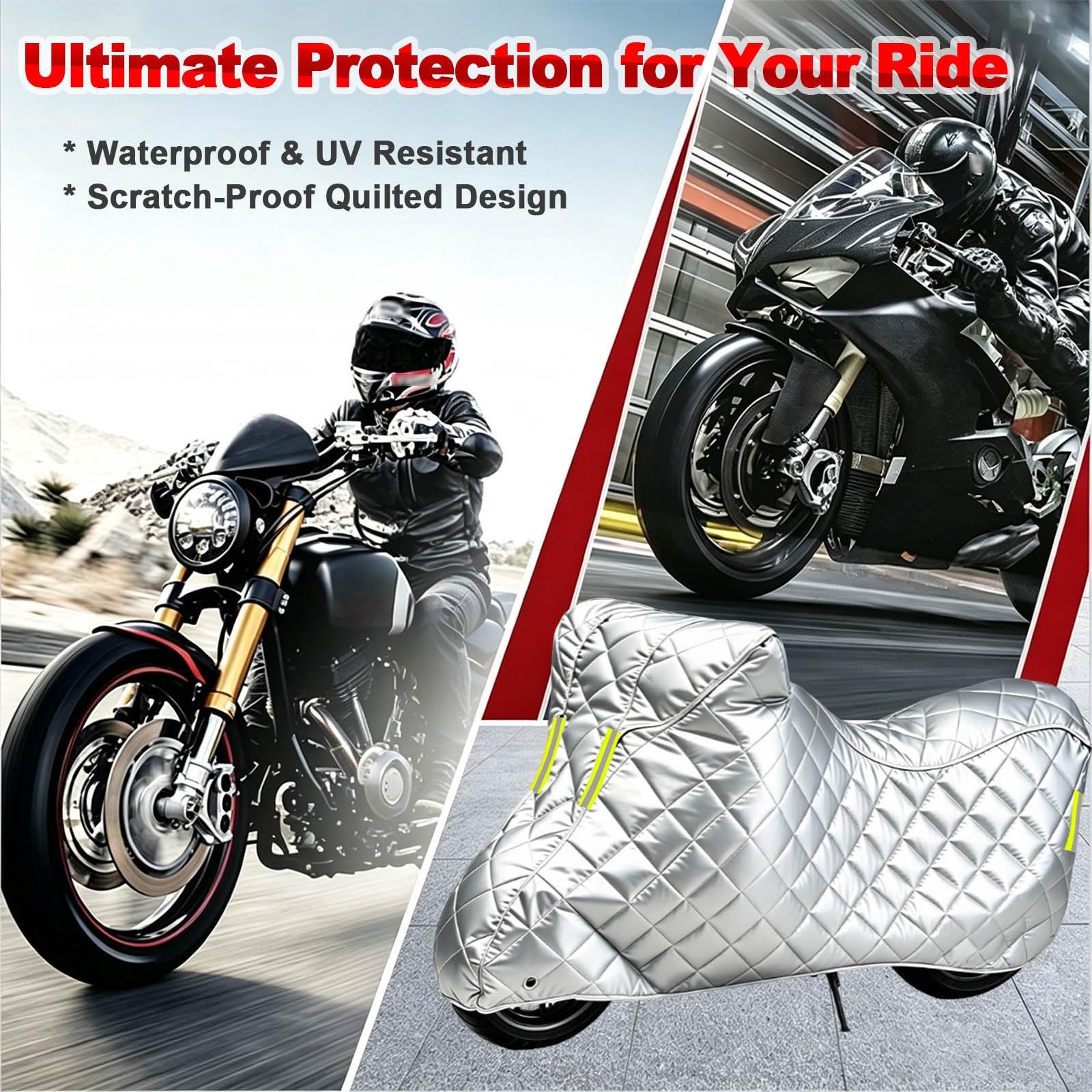 Motorrad Abdeckplane kompatibel mit BMW HP4 UV-stabilisiert(Black)