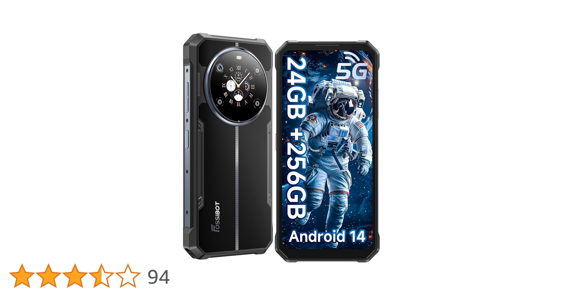 FOSSiBOT F109 5G スマホ 本体 FOSSiBOT F109 5G 24GB+256GB 6.745-Inch Main & 1.32-inch