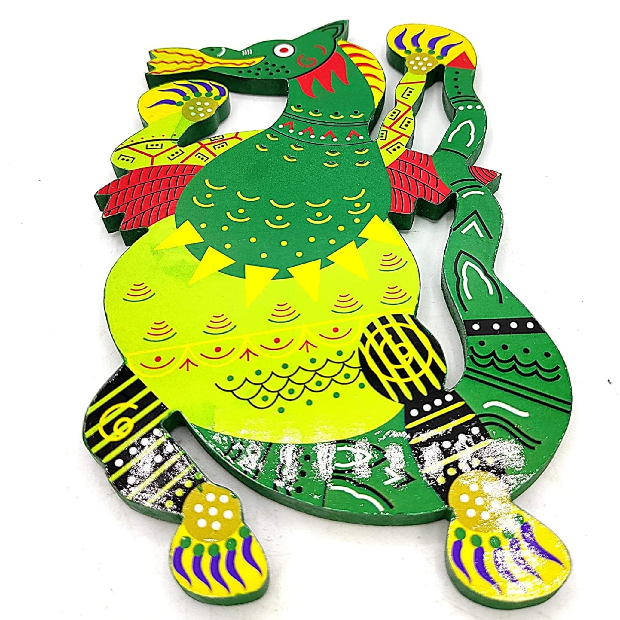 Plus Value Feng Shui Green Dragon Wooden Symbol of Power Remedies& Product (Wall Hanging)