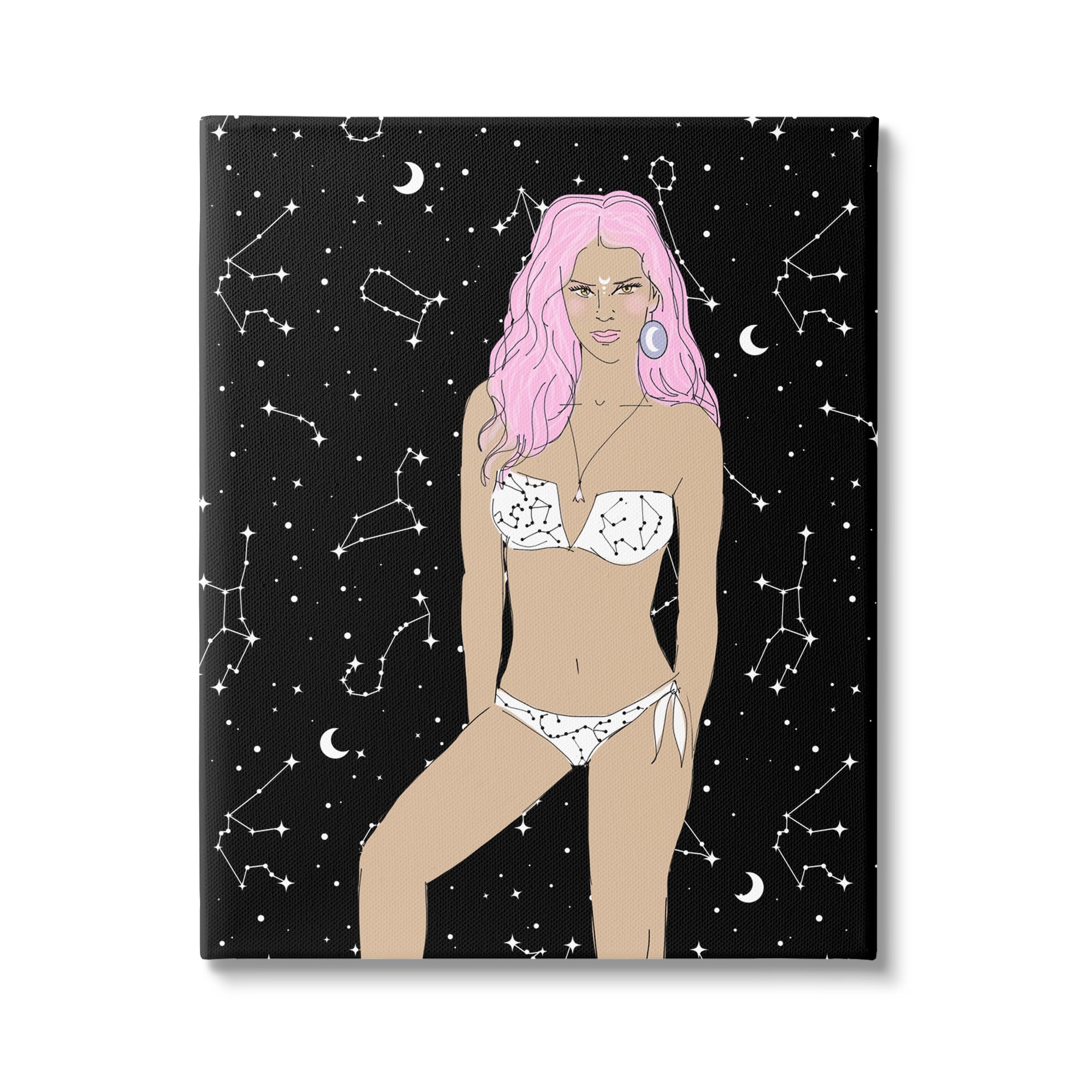 Stupell Industries 'Moon Girl Constellations'| Canvas Art