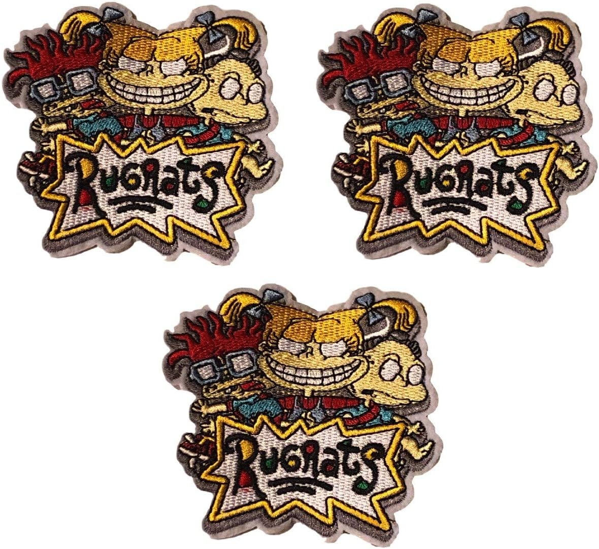 Rugrats Cartoon Group Cast Embroidered 4" Tall Iron on Patch Set of 3